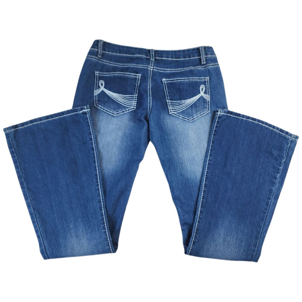 Bongo Vintage Jeans-SIZE 5 JUNIOR- Low Rise Flare Jeans Y2K - Picture 2 of 14